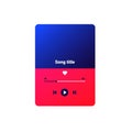 Gradient audio player with modern interface for mobile listening.