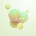 Gradient background with soft multicolored metaball shapes. Morphing colorful blobs Royalty Free Stock Photo