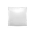 3d vector realistic pillow. Square Shape. mockup isolated on white background. blank template. Ready for your design. EPS10.