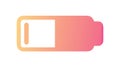 Gradient Battery Icon, Pink-Orange Charge Indicator, vector design Generative AI Royalty Free Stock Photo