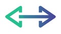 Gradient Bidirectional Arrow Icon Vector, vector design Generative AI Royalty Free Stock Photo