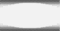 Gradient bitmap pixelated frame border. background with halftone effect. White pixel texture. 8 bit video game screen wallpaper