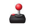 Gradient black and red game joystick controller icon