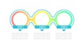 Gradient blank circles vector infographic template