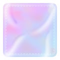 Gradient Blank Square Label Element On White