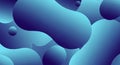 Gradient Blue Abstract Fluid Shapes Background with Smooth Organic Forms and Subtle Bubbles Royalty Free Stock Photo