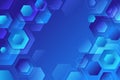 gradient blue hexagonal background vector design Royalty Free Stock Photo