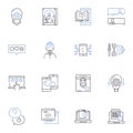 Gradient Boosting line icons collection. Trees, Ensemble, Boosting, Gradient, Model, Learning, Algorithm vector and