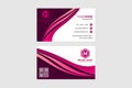 Pink business card template or visiting card
