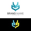 Gradient Business Logo with Abstract Shape for Modern Commercial Identity Royalty Free Stock Photo