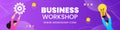 Gradient business workshop twitch banner Royalty Free Stock Photo