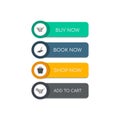 Gradient buttons flat design set Royalty Free Stock Photo