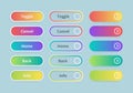 Gradient buttons. Web ui elements colored template vector action buttons set Royalty Free Stock Photo