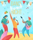 Gradient cartoon flat characters,musical band guitarist,singer,saxophone player-holiday summer music fest,dance night Royalty Free Stock Photo