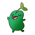 gradient cartoon kawaii cute sprouting bean