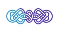 Gradient Celtic Knot Flowing Decorative Element, vector design Generative AI Royalty Free Stock Photo