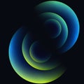 Gradient circles on a dark background Royalty Free Stock Photo