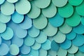 Gradient circles in shades of blue and green, arranged in a minimalist design