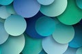 Gradient circles in shades of blue and green, arranged in a minimalist design