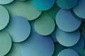 Gradient circles in shades of blue and green, arranged in a minimalist design