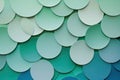 Gradient circles in shades of blue and green, arranged in a minimalist design