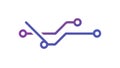 Gradient Circuit Board Pathway Vector. Technology and Digital Connection, vector design Generative AI Royalty Free Stock Photo