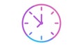 Gradient Clock Icon, Time and Schedule, vector design Generative AI Royalty Free Stock Photo