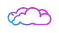 Gradient Cloud Outline, Soft Weather Icon, vector design Generative AI Royalty Free Stock Photo