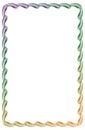 Gradient color abstract frame. Raster clip art.