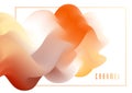Gradient color 3D fluid shape vector abstract background, dynamic dimensional design element in motion.