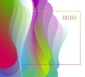 Gradient color 3D fluid shape vector abstract background, dynamic dimensional design element in motion.