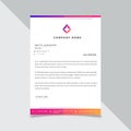 Gradient color Letterhead Design Template Royalty Free Stock Photo