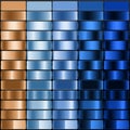 Gradient color Palette. Color are Tan, Light Blue, Medium Blue, Blue, Dark Blue, Swatches for gradient background and Versatile Royalty Free Stock Photo