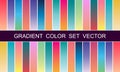 gradient color set, gradient color pallet, glossy colors backgrounds , sunshine Gradients Vector set, trend colors Royalty Free Stock Photo