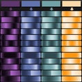Mauve Periwinkle Dusty Blue and Pale Orange Shimmering Gradient Swatches Royalty Free Stock Photo