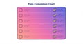 A gradient-colored chart titled \