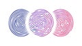 Gradient Colored Fingerprint Abstract Icons, vector design Generative AI Royalty Free Stock Photo