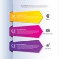 Gradient colored infographic template design