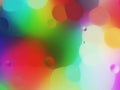Gradient colorful background with random drop circles and bubbles