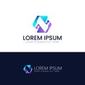 Gradient colorful N letter logo Royalty Free Stock Photo