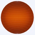 Gradient coloured half sliced sphere. Royalty Free Stock Photo