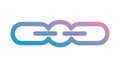 Gradient Connected Chain Link Symbol, Seamless Connection, vector design Generative AI Royalty Free Stock Photo