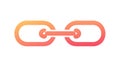 Gradient Connected Chain Links, Smooth Transition, vector design Generative AI Royalty Free Stock Photo