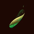 Gradient cucumber illustration. Simple style. Isolated.