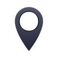 Gradient Dark Blue Map Marker: Navigation, Location, Position, and Destination Concepts Royalty Free Stock Photo