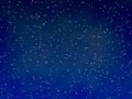 Gradient dark night black blue cloudy background with white confetti dots Royalty Free Stock Photo