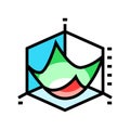 gradient descent arrow machine color icon vector illustration