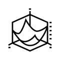 gradient descent arrow machine line icon vector illustration