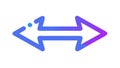 Gradient Dual Arrow Icon: Sleek Design for Navigation & Direction, vector design Generative AI Royalty Free Stock Photo