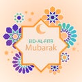 Gradient eid al-fitr illustration Vector illustration. Royalty Free Stock Photo